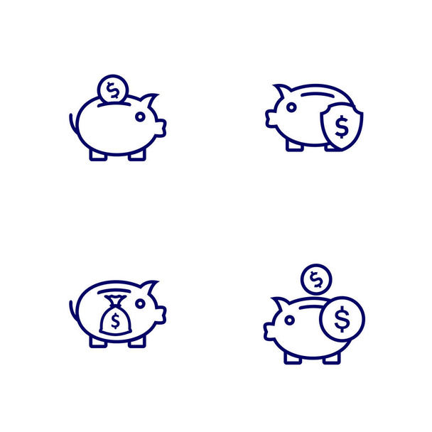 Set von Geld-Logo-Design-Vektor-Vorlage, Business-Logo-Design-Konzept, Symbol-Symbol - Vektor, Bild