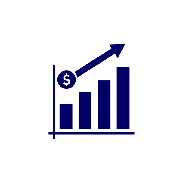 Statistieken Geld logo design vector template, Business logo design concept, pictogram symbool - Vector, afbeelding