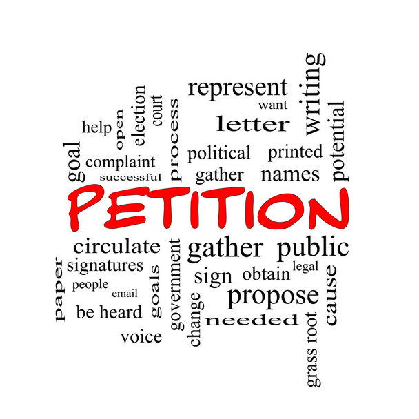 petíció szó felhő fogalmát a piros paprika - Fotó, kép