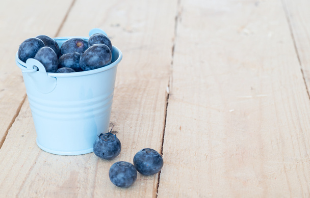 Fresh blueberries in white bowl - Photo, Image