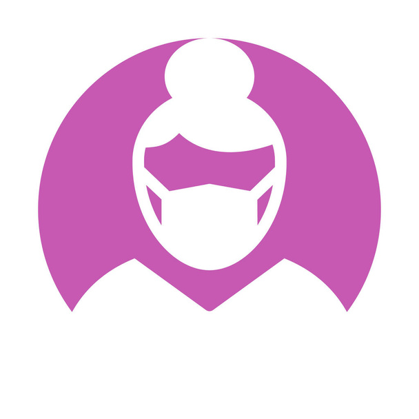 Kundenvertreter trägt Maske Vector Icon, das leicht geändert oder bearbeitet werden kann - Vektor, Bild