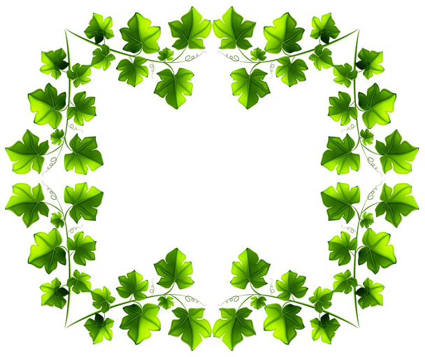 Leafy border design - Vektor, Bild