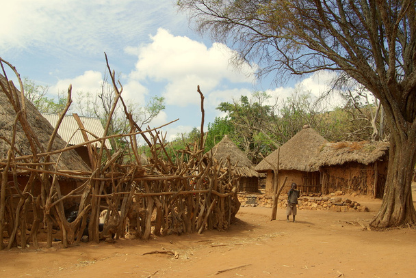 アフリカの村 - 写真・画像