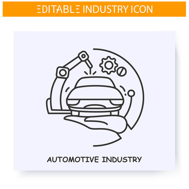 Icona della linea industria automobilistica. Modificabile - Vettoriali, immagini