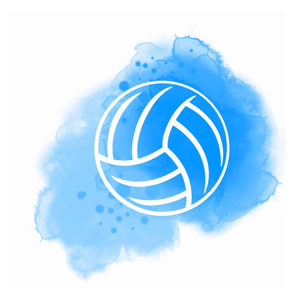 Gráfico deportivo de voleibol en calidad vectorial. - Vector, Imagen