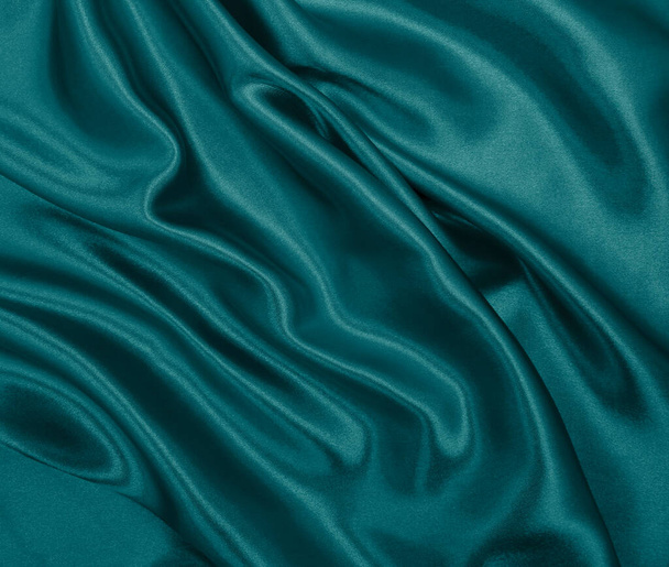 Smooth elegant blue silk or satin luxury cloth texture can use as abstract background. Luxurious background design   - Valokuva, kuva