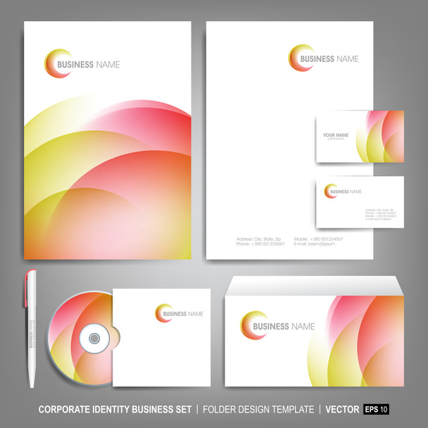 Corporate identity template for business artworks - Vector, Image