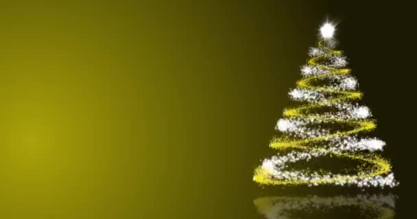 Nový rok a vánoční zázemí. Bezešvé smyčka video animace.Roztomilé animace Veselé Vánoce nápisy s vánoční stromeček a sněhové vločky padající. Veselé Vánoce a vánoční dárky pozadí - Záběry, video