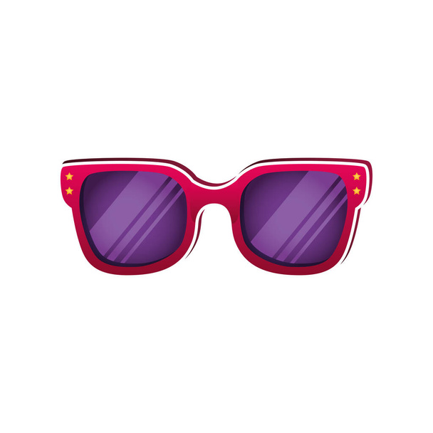 summer sunglasses accessory isolated icon - Vector, Image
