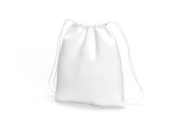 Drawstring saco mockup isolado no fundo branco - renderização 3d - Foto, Imagem