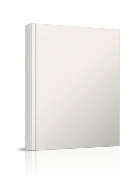 Libro blanco en blanco maqueta con sombra aislada sobre blanco. Ilustración 3D renderizado. - Foto, Imagen