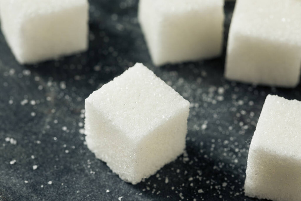 Sweet Organic White Sugar Cubes in a Bunch - Foto, Imagen