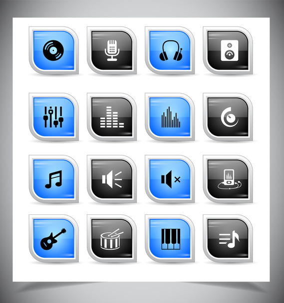 Music buttons - Vector, Imagen