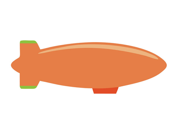 Vektorillustration eines bunten Cartoon Blimp Luftschiffes - Vektor, Bild