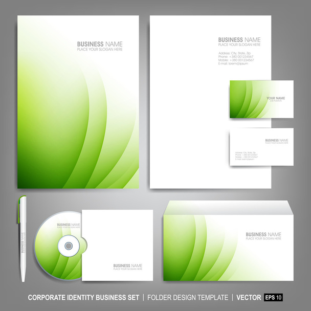 Corporate identity template for business artworks - Vector, Image