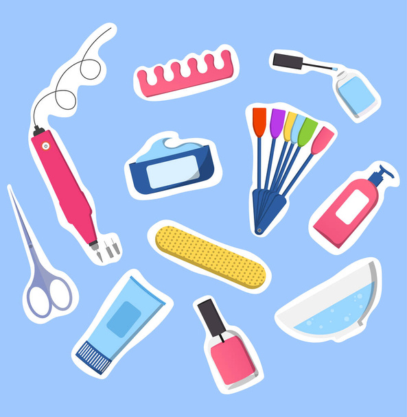 Set of manicure-pedicure tools - ベクター画像