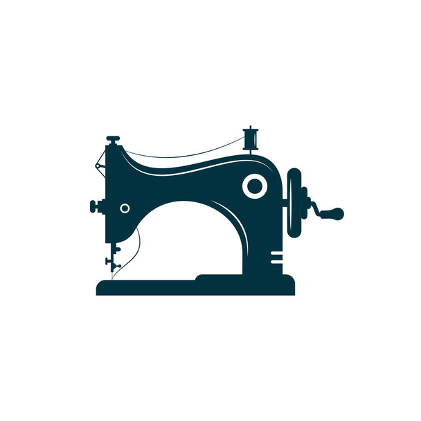 Happy young woman sit at table sew on machine at home. Smiling female  seamstress or dressmaker working creating clothes. Hobby concept. Vector  illustration. 15922339 Vector Art at Vecteezy
