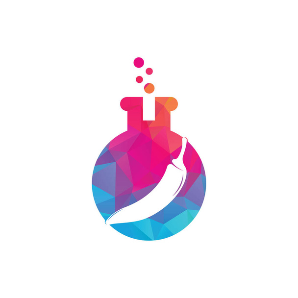 Labチリのロゴデザインベクトルテンプレート、レッドチリのロゴ。シンボルアイコン - ベクター画像