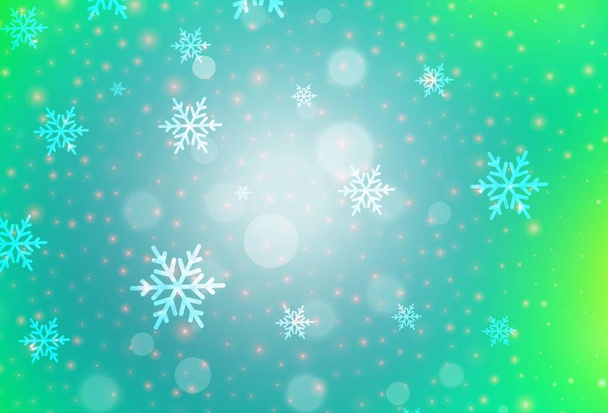 Açık yeşil vektör deseni Noel tarzında. Noel özellikleriyle basit bir gradyan çizimi. Üniversitenin tanıtımı için akıllı tasarım. - Vektör, Görsel