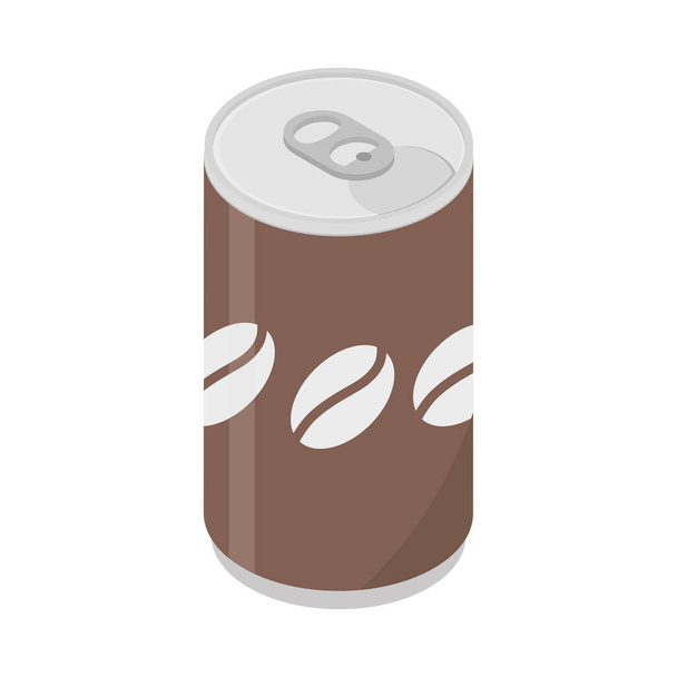 káva plechovka studený nápoj izometrické ikony design - Vektor, obrázek