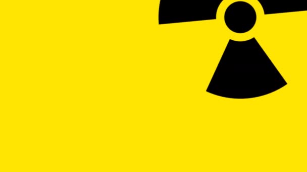 Peligro móvil giratorio Advertencia de radiación nuclear - Imágenes, Vídeo