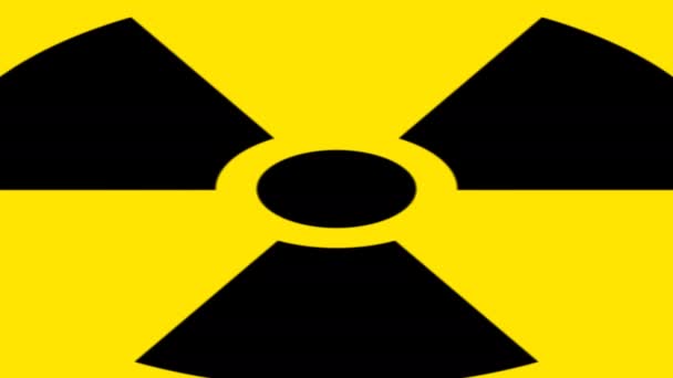 Sugárzás figyelmeztető radioaktív nyúlás logó - Felvétel, videó