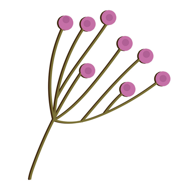branches baies nature feuillage icône design - Vecteur, image