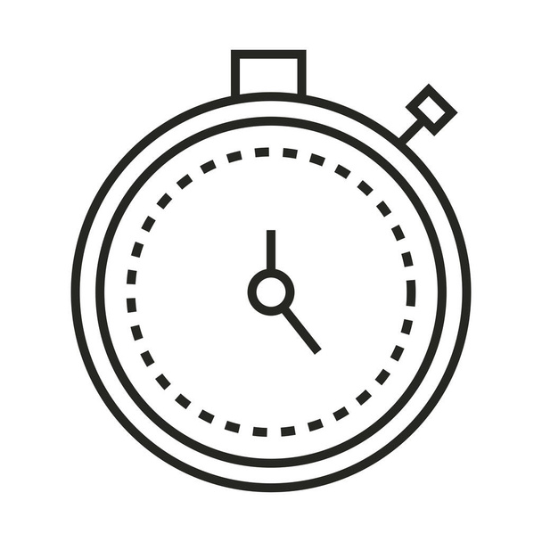 chronomter time measure clock line icon - Vector, Image