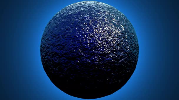 Plovoucí koule mnohoúhelníkového vodního světa Scifi - Záběry, video