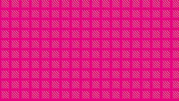 Πλέγμα των μπλοκ με γραμμές που κινούνται διαγώνια ροζ - Πλάνα, βίντεο