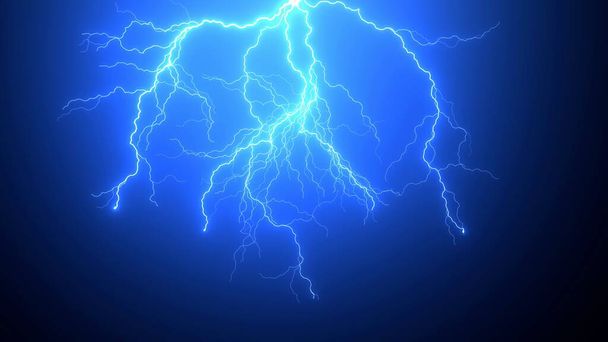 Natural Realistic Impact of lighting Strikes or lightning bolt, electrical storm, thunderstorm with flashing lightning ,4k High Quality, 3d render - Foto, imagen