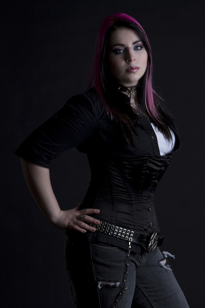 Gothic Girl With Teen Whip