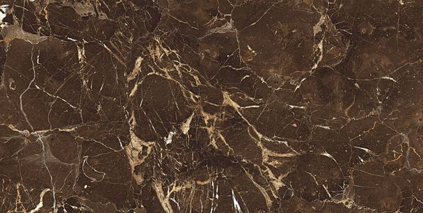 brown marble has deep brown color with light brown or grey random veins with polished finish natural marble image for tiles design - Foto, imagen