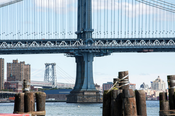 Manhattan bridge w Nowym Jorku - Zdjęcie, obraz