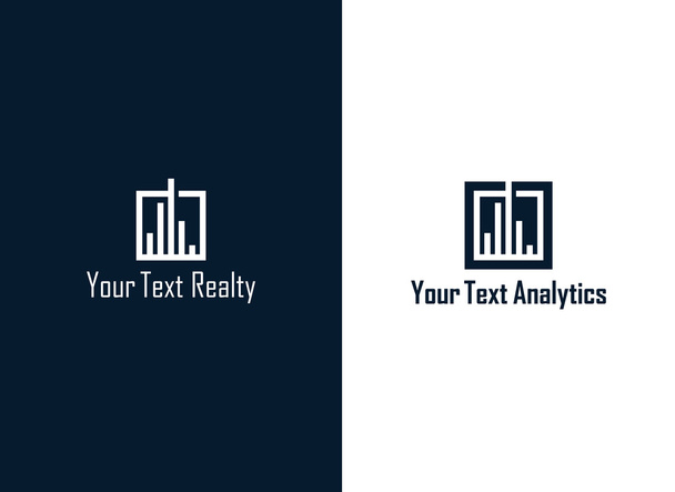 Realty και analytics σύμβολο - Διάνυσμα, εικόνα