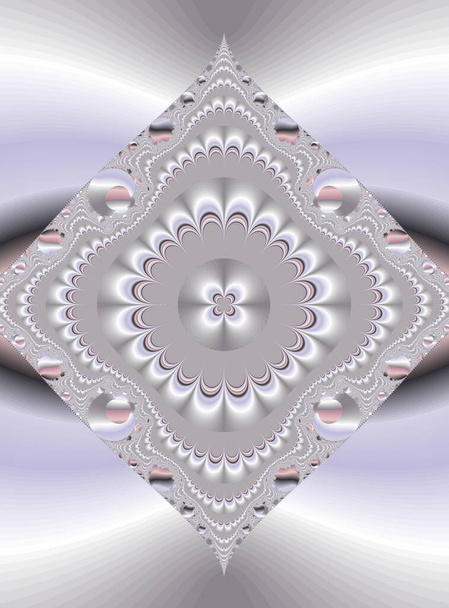 Patrón fractal, flor, gráficos exclusivos, diseño de dibujo abstracto creativo con elementos gráficos fractales - Foto, Imagen