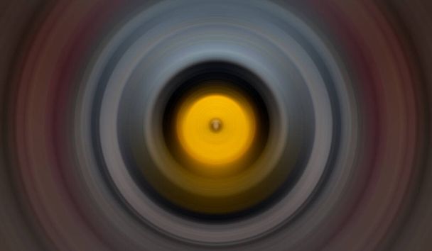 Astratto rotondo sfondo arancione. Cerchi dal punto centrale. Immagine di cerchi divergenti. Rotazione che crea cerchi. - Foto, immagini