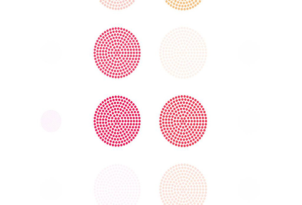 Vaaleanpunainen, keltainen vektorikuvio palloilla. Sumentunut kuplia abstrakti tausta värikäs kaltevuus. Suunnittelu juliste, banneri sivustot. - Vektori, kuva