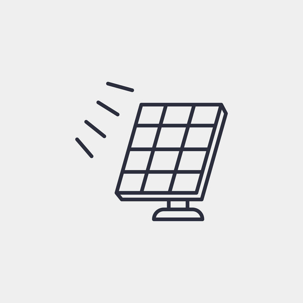Icono del panel solar aislado en el fondo. Símbolo ambiental moderno, simple, vector, icono para el diseño del sitio web, aplicación móvil, ui. Ilustración vectorial - Vector, Imagen