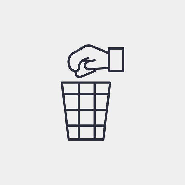 Trash can icon isolated on background. Litter symbol modern, simple, vector, icon for website design, mobile app, ui. Vector Illustration - Vector, Image