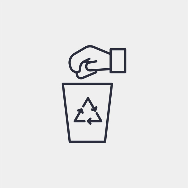 Trash can icon isolated on background. Recycle symbol modern, simple, vector, icon for website design, mobile app, ui. Vector Illustration - Vector, Imagen