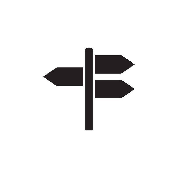 Ikona drogowskazu, ikona kierunku odizolowana - Wektor, obraz