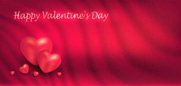 Carte de voeux coeur pour Bonne Saint Valentin, carte vectorielle - Vecteur, image