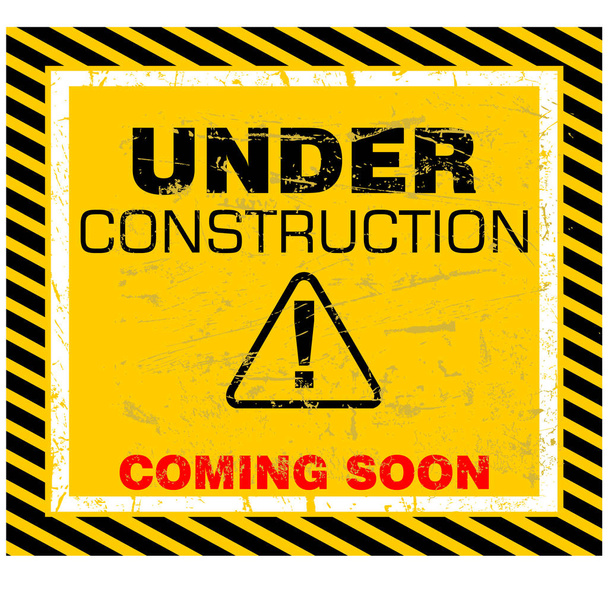 Coming Soon, under construction sign - Vector, Image