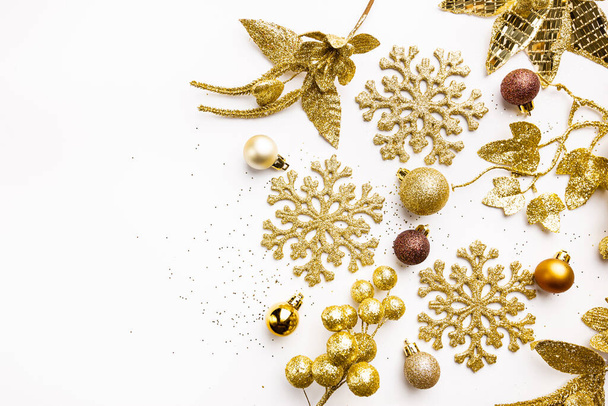 Christmas gold decorations - Foto, immagini