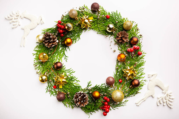 Winter and christmas wreath - Photo, image