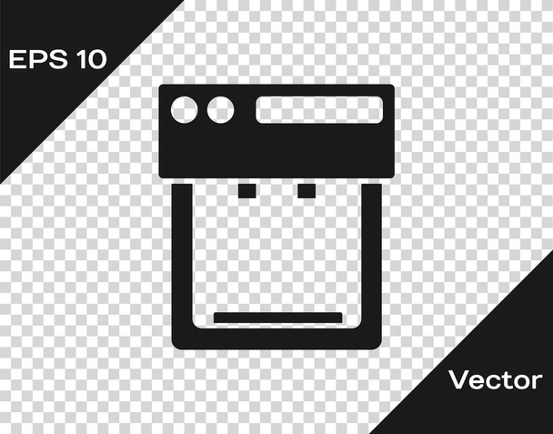 Black Coffee machine icon isolated on transparent background.  Vector. - Vector, Image