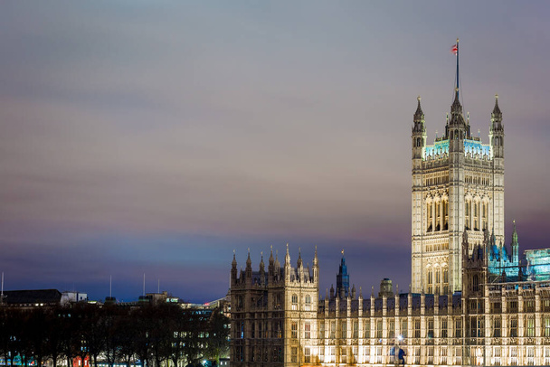Domy parlamentu v noci, Londýn - Fotografie, Obrázek