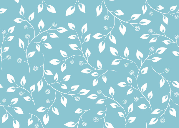 Vector seamless light blue floral texture - Vector, Image