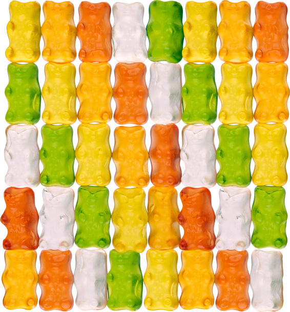 modello sfondo vicino caramelle orsi colorati - Foto, immagini